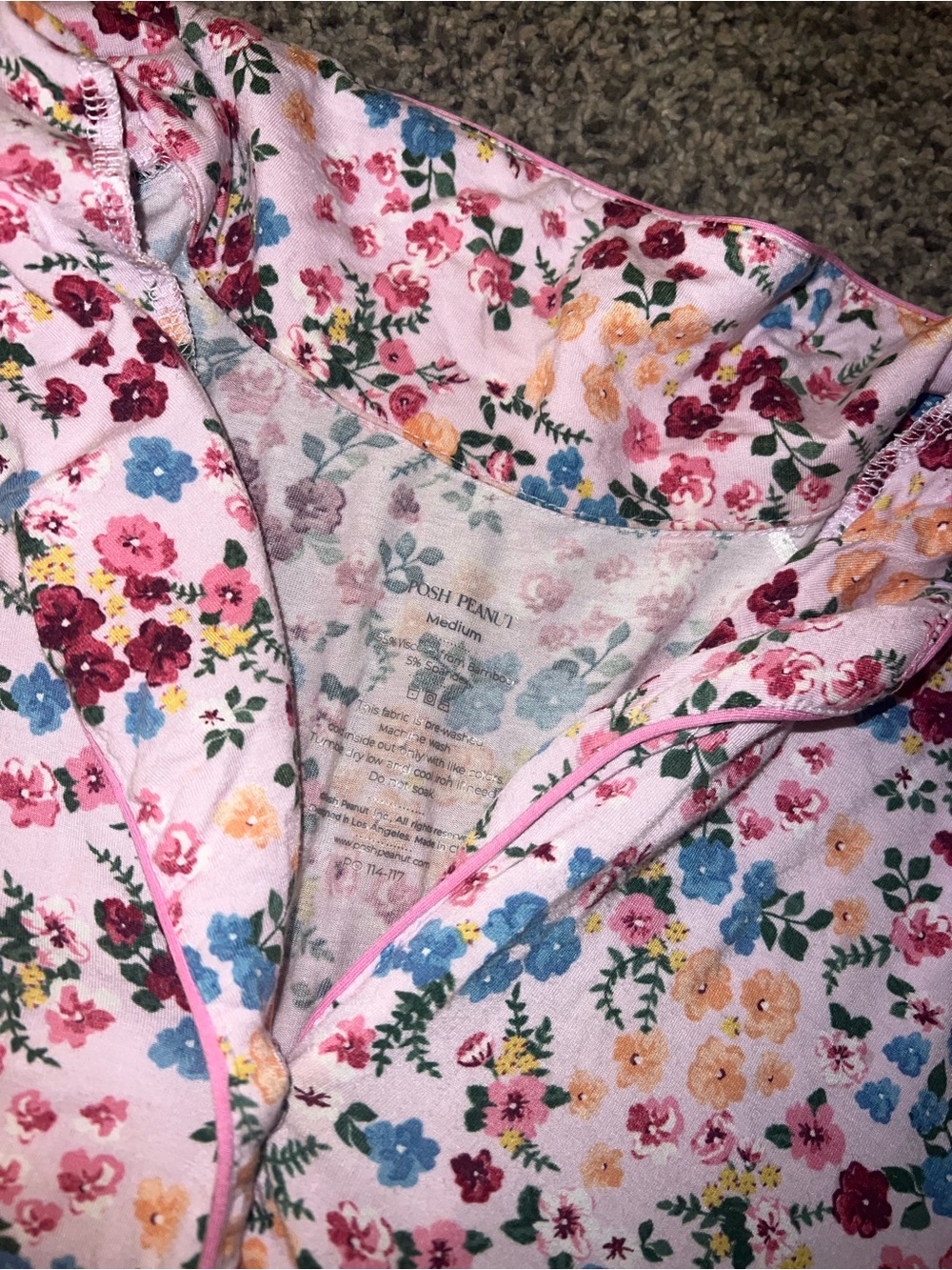 Posh Peanut Women's Aldona Bamboo Pajama Set size M - Picture 3 of 6